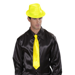 Neónová saténová kravata